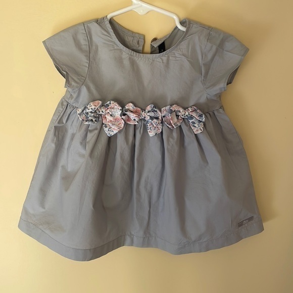 Lili gaufrette french grey dress with bows and bloomers -  www.rajagirimanappuram.com